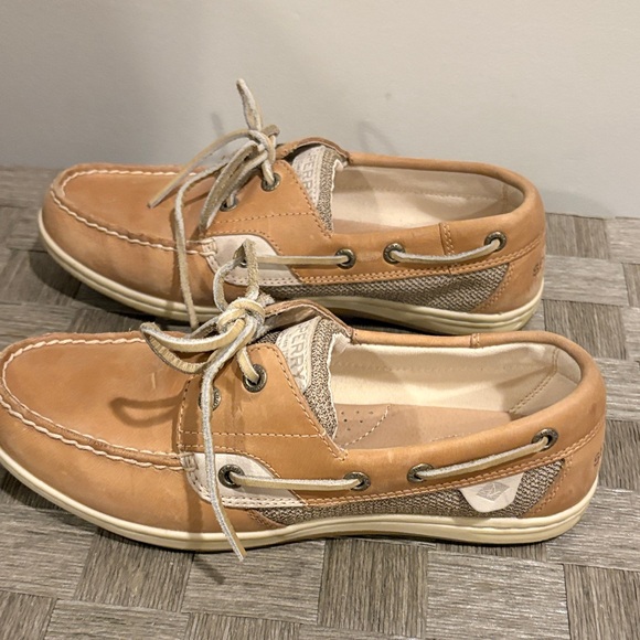 🔥2/$10 3/$12 Sperry Light Brown Leather Boat Shoes - Picture 2 of 6